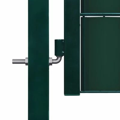 VidaXL Portail de clôture PVC et acier 100x101 cm Vert – Image 3