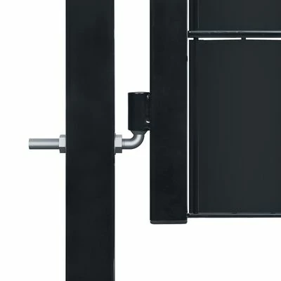 VidaXL Portail de clôture PVC et acier 100x81 cm Anthracite – Image 3