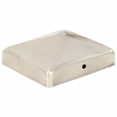 VidaXL Bouchons de poteau de clôture pyramidaux 6 pcs Inox 91x91 mm – Image 3