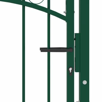 VidaXL Portail de clôture avec pointes Acier 100x175 cm Vert – Image 3
