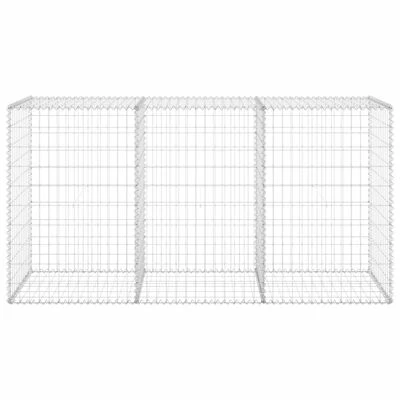 VidaXL Mur en gabion avec couvercles Acier galvanisé 200x60x100 cm – Image 3