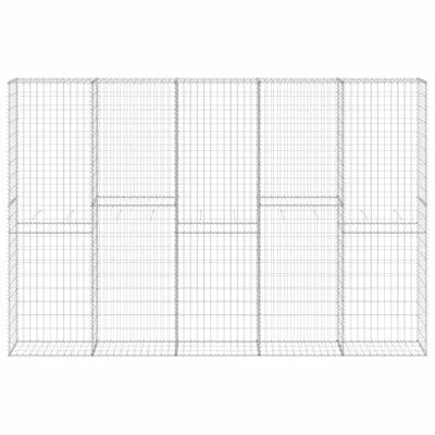 VidaXL Mur en gabion avec couvercles Acier galvanisé 300x30x200 cm – Image 3