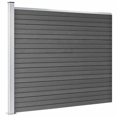 VidaXL Panneau de clôture WPC 175x146 cm Gris – Image 3