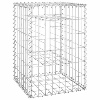 VidaXL Poteaux à panier de gabion 2 pcs 40x40x60 cm Fer – Image 3