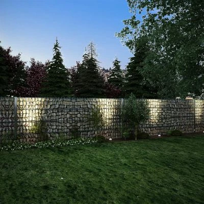 VidaXL Clôture gabion 2D Acier galvanisé 2,008x0,83m 4 m total Argenté – Image 3