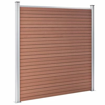 VidaXL Clôture de jardin WPC 1391x186 cm Marron – Image 3