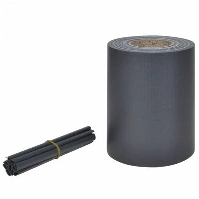 VidaXL Écrans d'intimité de jardin 2 pcs PVC 70x0,19 m Gris foncé – Image 3