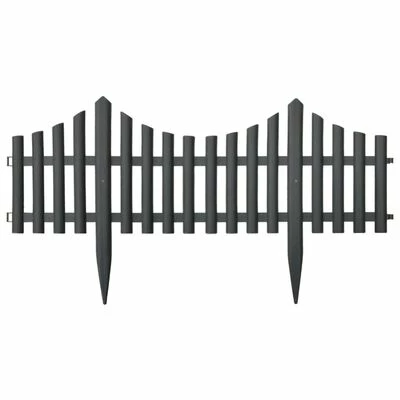 VidaXL Bordures de pelouse 17 pcs Anthracite 10 m PP – Image 3