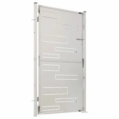 VidaXL Portail de jardin 100x180 cm Acier inoxydable – Image 3