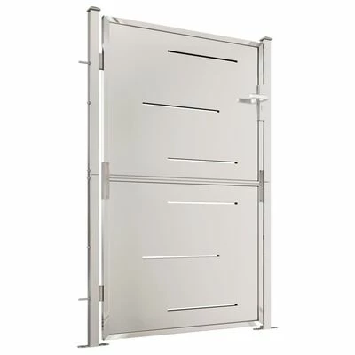 VidaXL Portail de jardin 100x150 cm Acier inoxydable – Image 3