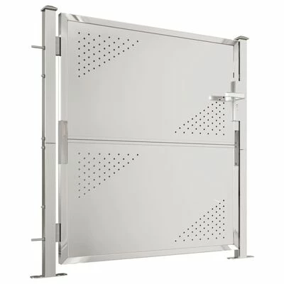 VidaXL Portail de jardin 100x100 cm Acier inoxydable – Image 3