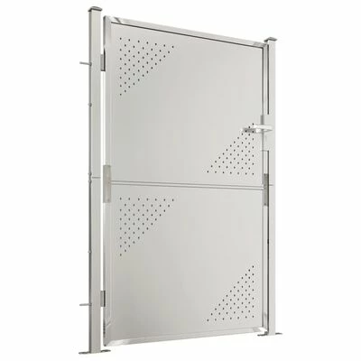 VidaXL Portail de jardin 100x150 cm Acier inoxydable – Image 3