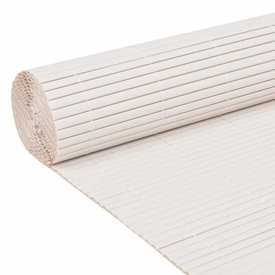 VidaXL Clôture de jardin double face 110x500 cm Blanc – Image 3