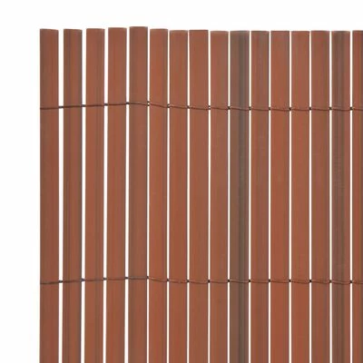 VidaXL Clôture de jardin Double face PVC 90 x 300 cm Marron – Image 3