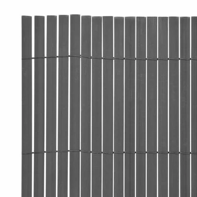 VidaXL Clôture de jardin Double face PVC 90 x 500 cm Gris – Image 3