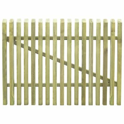 VidaXL Porte de jardin en piquets Bois de pin imprégné 100 x 75 cm – Image 3