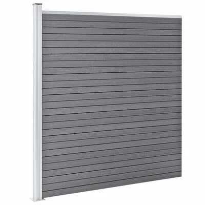 VidaXL Clôture de jardin WPC 175x186 cm Gris – Image 3
