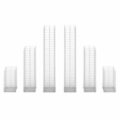 VidaXL 6 gabions en fil galvanisé – Image 4