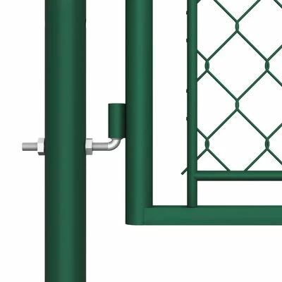 VidaXL Portail de jardin Acier 75x495 cm Vert – Image 4