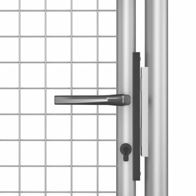 VidaXL Porte de jardin Acier galvanisé 105x150 cm Argenté – Image 4
