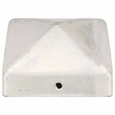 VidaXL Bouchons de poteau de clôture 6 pcs Métal galvanisé 71x71 mm – Image 4