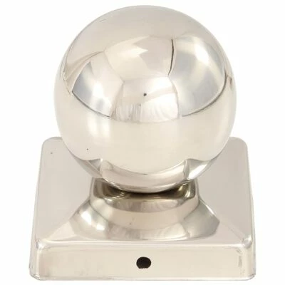 VidaXL Bouchons de poteau 6 pcs Globe final Acier inoxydable 101x101mm – Image 4