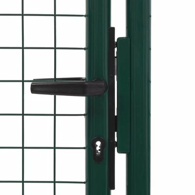 VidaXL Portail de clôture Acier 100x75 cm Vert – Image 4