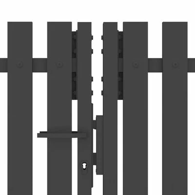 VidaXL Portail de clôture de jardin Acier 4x1,25 m Anthracite – Image 4