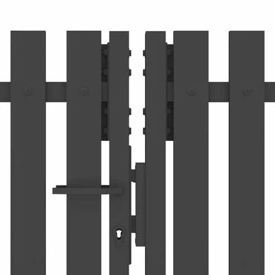 VidaXL Portail de clôture de jardin Acier 4x1,7 m Anthracite – Image 4
