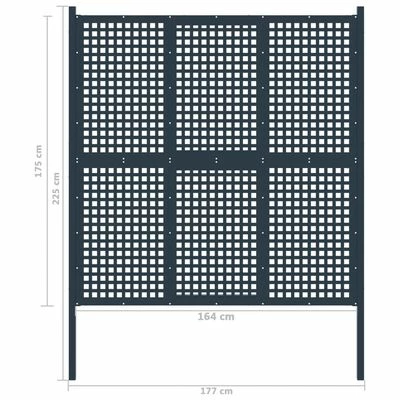 VidaXL Clôture de jardin Acier 177x225 cm Anthracite – Image 4