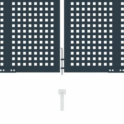 VidaXL Portail de clôture Anthracite 404x150 cm Acier – Image 4