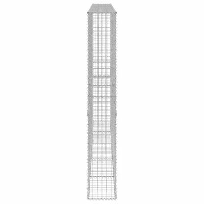 VidaXL Mur en gabion avec couvercles Acier galvanisé 300x30x200 cm – Image 4