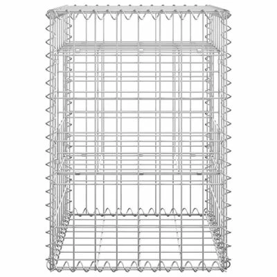 VidaXL Poteau à panier de gabion 40x40x60 cm Fer – Image 4