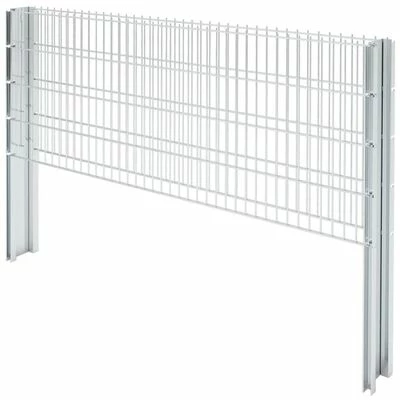 VidaXL Clôture gabion 2D Acier galvanisé 2,008x0,83 m 2m total Argenté – Image 4