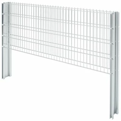 VidaXL Clôture gabion 2D Acier galvanisé 2,008x0,83m 4 m total Argenté – Image 4