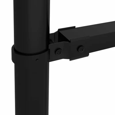 VidaXL Clôture de jardin à dessus en lance Acier (1,5-1,75)x6,8 m Noir – Image 4