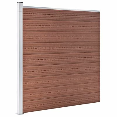 VidaXL Clôture de jardin WPC 1391x186 cm Marron – Image 4