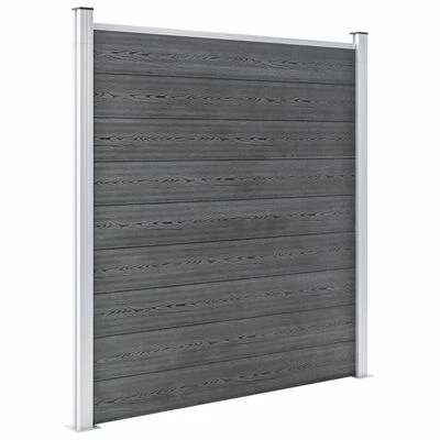 VidaXL Clôture de jardin WPC 526x186 cm Gris – Image 4