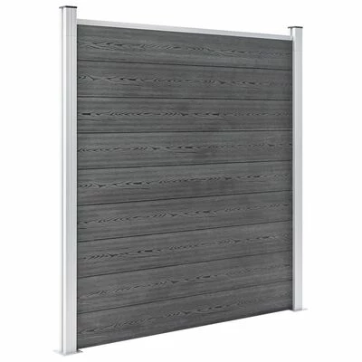 VidaXL Clôture de jardin WPC 1218x186 cm Gris – Image 4