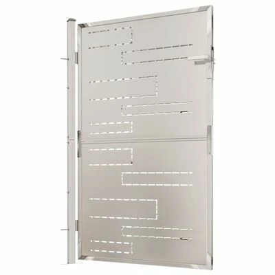 VidaXL Portail de jardin 100x150 cm Acier inoxydable – Image 4