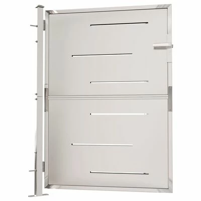 VidaXL Portail de jardin 100x125 cm Acier inoxydable – Image 4