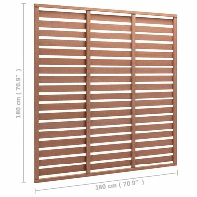 VidaXL Panneau de clôture WPC 180x180 cm Marron – Image 4