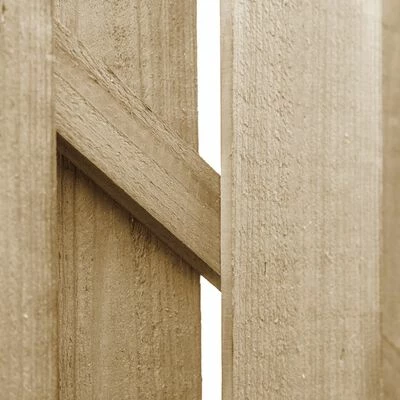 VidaXL Portail de jardin Bois de pin imprégné 100x125 cm – Image 4