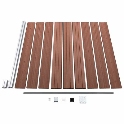VidaXL Clôture de jardin WPC 175x186 cm Marron – Image 4