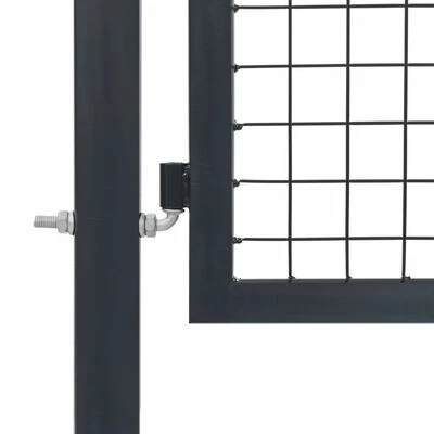 VidaXL Portillon avec poteaux Acier 350 x 120 cm Anthracite – Image 5