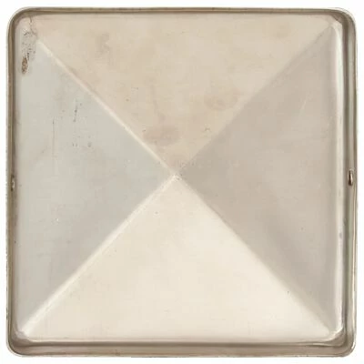 VidaXL Bouchons de poteau de clôture pyramidaux 6 pcs Inox 91x91 mm – Image 5