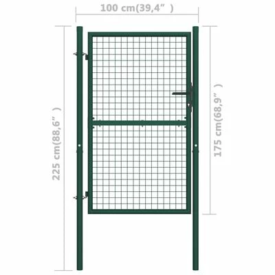 VidaXL Portillon Acier 100x175 cm Vert – Image 5