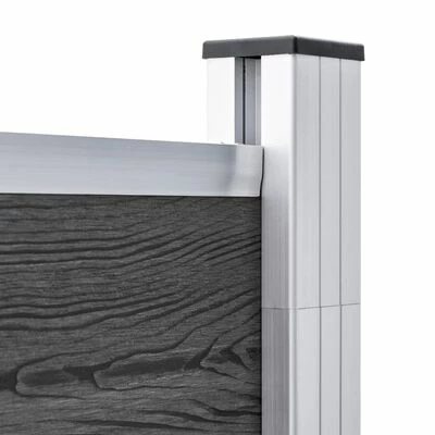 VidaXL Panneau de clôture WPC 180x186 cm Noir – Image 5