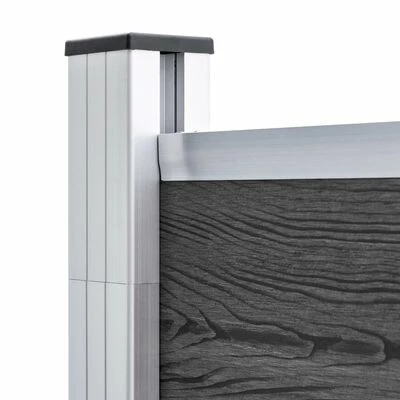 VidaXL Panneau de clôture WPC 175x186 cm Noir – Image 5