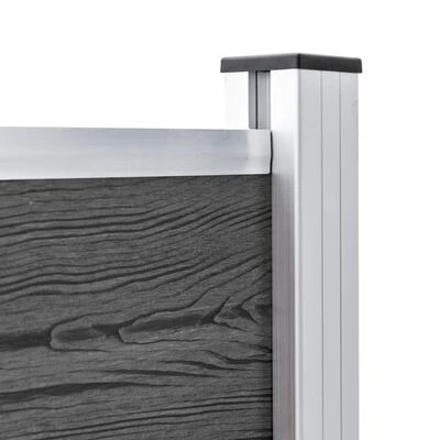 VidaXL Panneau de clôture WPC 175x105 cm Noir – Image 5